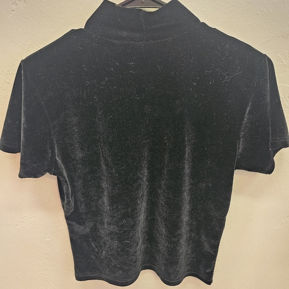 Ellemenno, mock neck, velvet, velour, stretchy, casual, fall - Picture 4 of 4